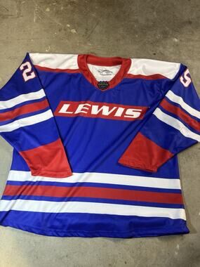 SWEATERS Hockey Jersey XL Blue Red White #25 CARTIER LEWIS